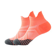 Professional sports socks for men and women, shallow socks for fitness and running, towel bottom, anti slip and wear-resistant sports boat socks