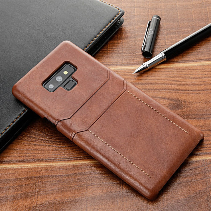 Card Holder Case for Samsung Galaxy Note 9 8 Luxury Leather Wallet Shockproof Slim Hard Back Cover for Galaxy