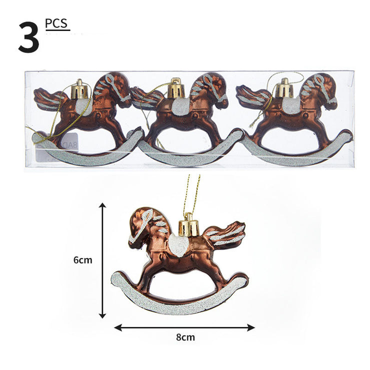 Christmas Carousel Pendant Plastic Christmas Ball Alien Ball Pendant Christmas 3pcs Box Set