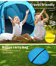 Mountview Pop up Camping Tent Beach Outdoor Family Tents Portable 4 Person Dome