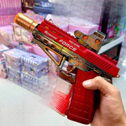 Smoking vibration language gun, boy's handgun model, eight tone gun, extendable toy gun, toy gun