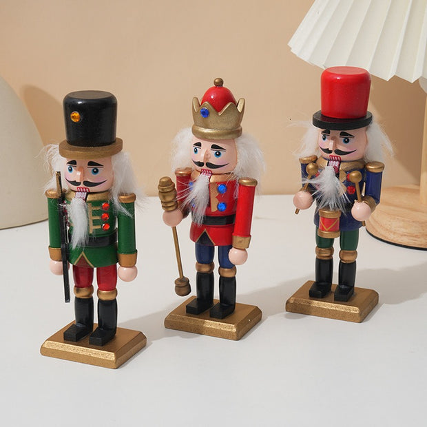 3-piece set of 15cm Christmas Nutcracker ornament desktop ornament