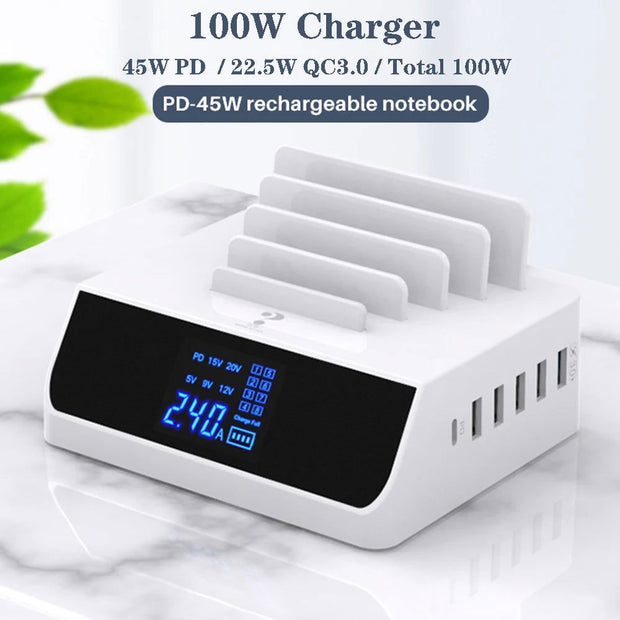 8 Ports Quick Charge 3.0 Led Display USB Charger For Android iPhone Adapter Phone Tablet Fast Charger For xiaomi huawei samsung - Follow yourDream