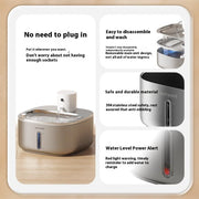 8 Unit Minimum for Wholesale  3.2L Stainless Steel Pet Water Dispenser Wireless Charging Automatic Cat Water Bowl Unplugged Bottle Box Packaging - Follow yourDream