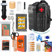 Survival Kit First Aid Survival Gear with Molle System Compatible Bag Earthquake Outdoor Adventure Hiking Hunting Gifts for Men