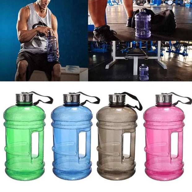 2.2L Portable Size PETG Large Capacity Water Bottle Training Sports Workout Drink Bottle Shaker Bottle with Handle Outdoor Gym