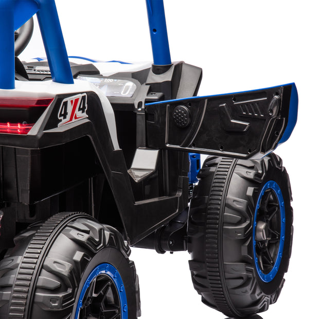 Side by Side 4x4 Ride on Off-Road Truck with Parent Remote Control, Battery Powered Electric Car - Follow yourDream
