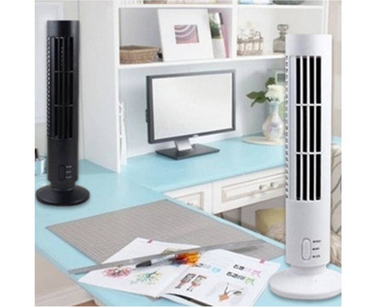 Mini USB Rechargeable Home Office Desktop Summer Air Cooler Cooling Tower Fan-Black