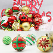 Christmas decoration 6cm electroplated plastic ball shaped painted Christmas ball gift Christmas tree pendant