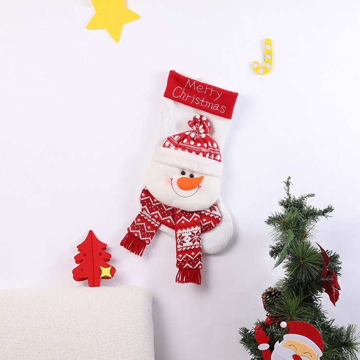 Large Christmas Socks Decoration Santa Claus Snowman Elk Christmas Bag Candy Socks Christmas Socks Gift Bag