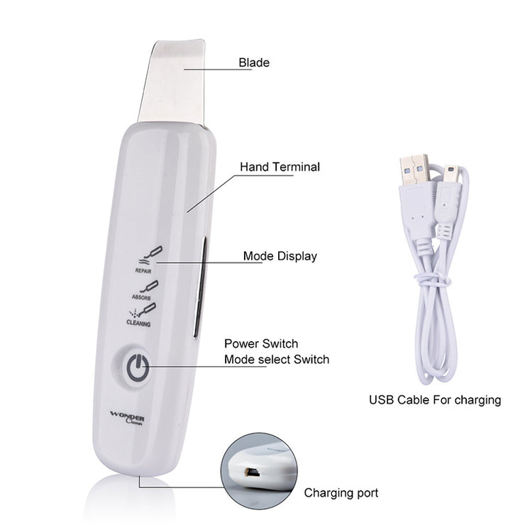 HailiCare Facial Ultrasonic Peeling Machine Deep Cleans Dead Skin Cleansing Machine to Remove Blackheads