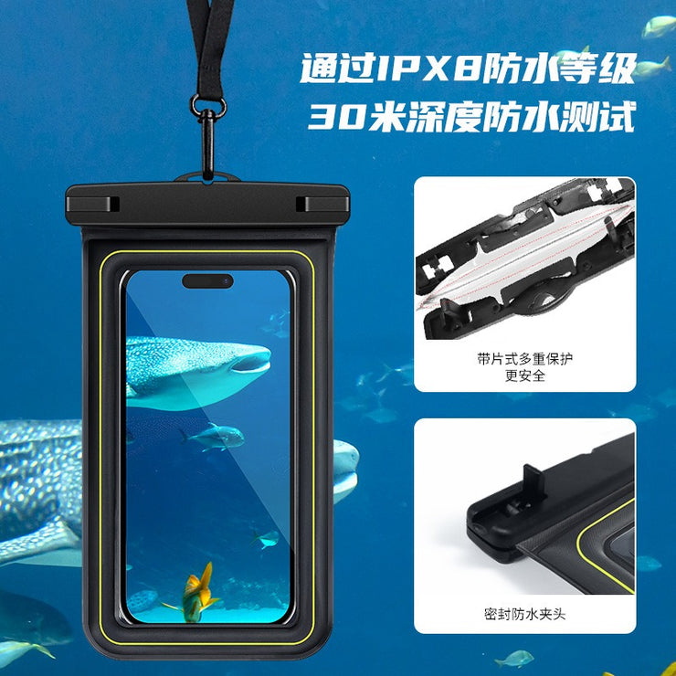 Sponge floating mobile phone waterproof bag for swimming drifting outdoor beach camping water park