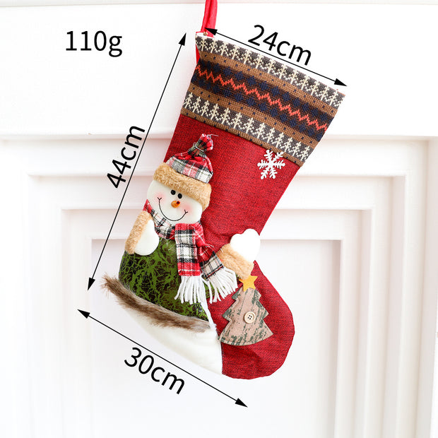 Christmas socks snowman socks decorative socks Christmas gift bags pendants