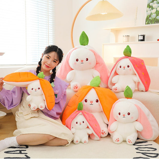 Plush toy fruit turned into rabbit doll toy doll gift girl ins fruit turned into rabbit doll