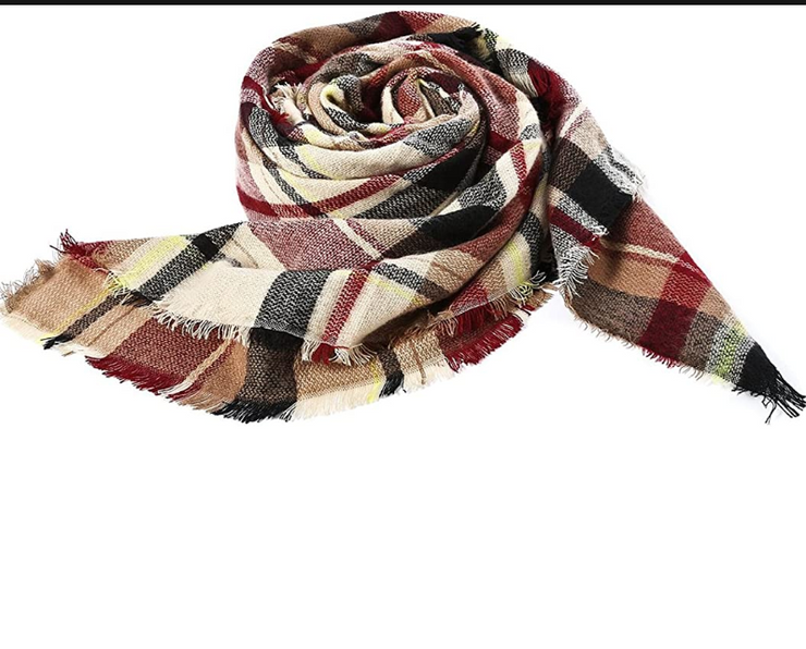 women scarves-grey brown