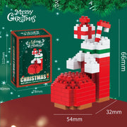 Compatible with building blocks, small particle assembly, snowman, Christmas reindeer, Christmas gifts, children's toy gifts