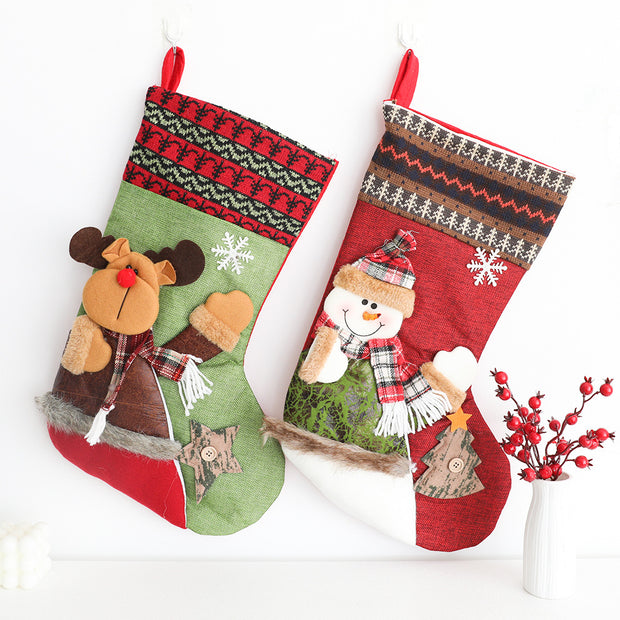 Christmas socks snowman socks decorative socks Christmas gift bags pendants