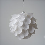 White petal Christmas ball Christmas atmosphere decoration Sticky powder foam decorations Christmas tree