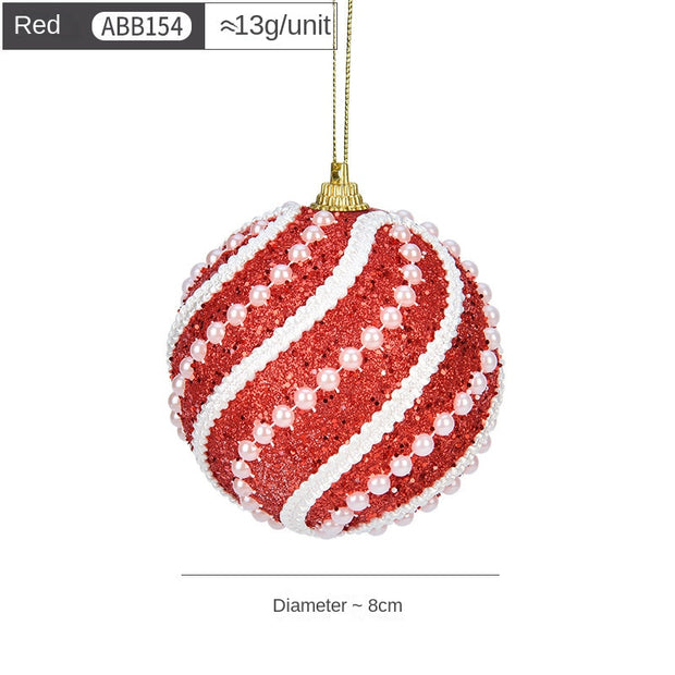 Christmas ball, Christmas tree decoration, colored ball, pink ball, Christmas hanging ornament, 8cm Christmas decoration pendant