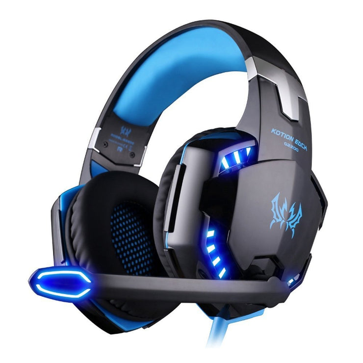 G2000 Head Mounted Gaming Earphones with Wired Illumination Heavy Bass Earphones Computer Esports PS4 Earphones