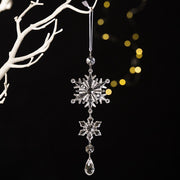 Christmas decoration supplies acrylic transparent snowflake pendant colorful ice cream hanging water droplet pendant