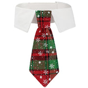 New British style handsome Christmas dog collar Christmas pet tie