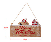 Merry Christmas Wooden Plaques Christmas DIY Accessories Christmas Tree Decoration Window Hanging Door Hanging