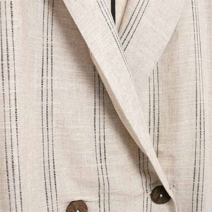 Linen striped suit jacket pants