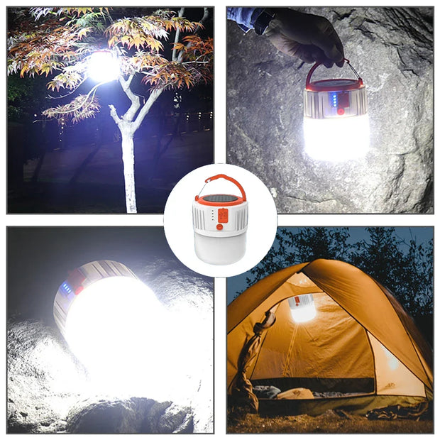 LED Solar Charging Light Energy-saving USB 24Lamp Bead Bulb Night Market Lamp Mobile Outdoor Camping Power Outage Emergency Lamp - Follow yourDream