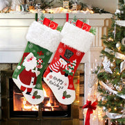 Christmas decorations Christmas pendants Christmas socks Santa Claus snowman velvet socks Christmas socks gift bags