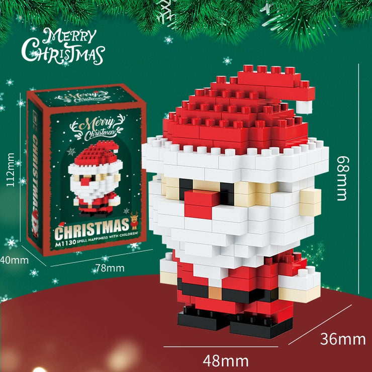 Compatible with building blocks, small particle assembly, snowman, Christmas reindeer, Christmas gifts, children's toy gifts