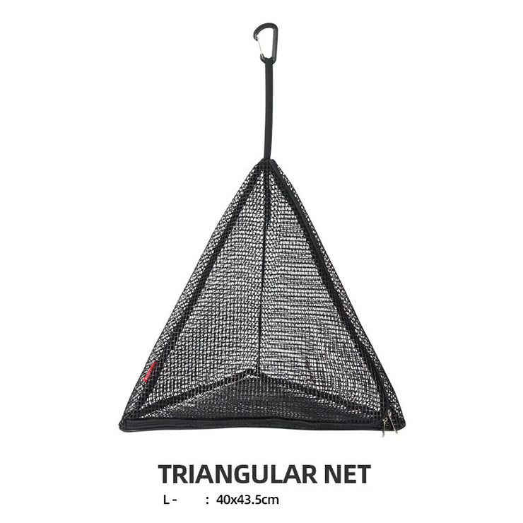 Outdoor triangular sun drying net, foldable storage net, camping hanging net, storage basket, PVC hanging net bag