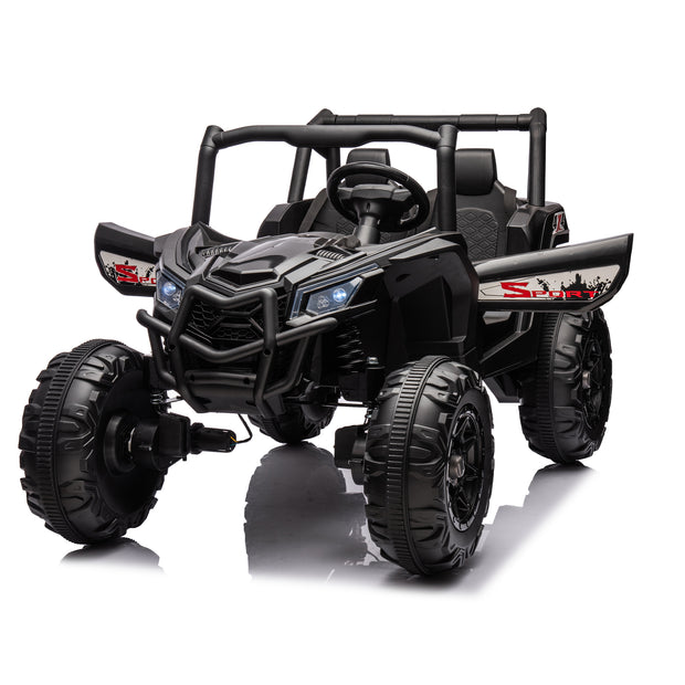 Side by Side 4x4 Ride on Off-Road Truck with Parent Remote Control, Battery Powered Electric Car w/High Low Speed