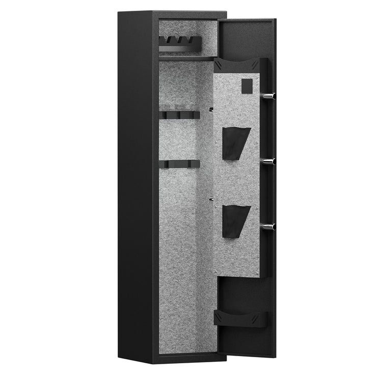 3-4 rifle and handgun safes, quick fingerprint with detachable rack and 2 adjustable gun slots