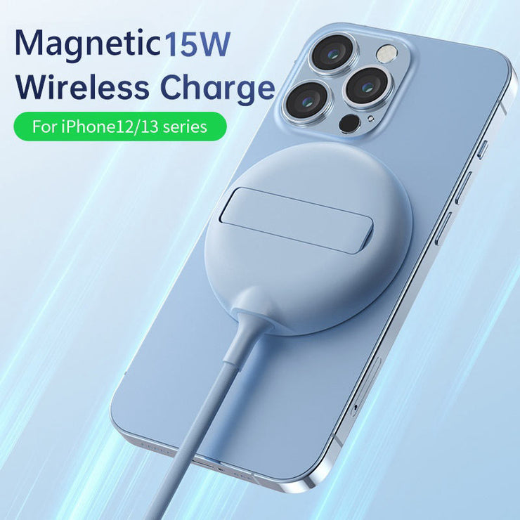 Magnetic wireless charger suitable for iPhone 13/14 single charging mobile phone wireless charger with small holder