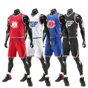 Basketball Set Sports Kit Professional Uniform Training Vest And Shorts Men And Kids Game Team Breathable Basketball Clothing