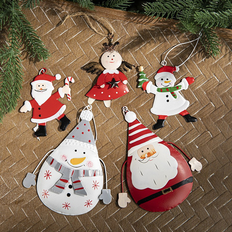 Christmas decorations, painted snowmen, Christmas pendants, Christmas tree ornaments