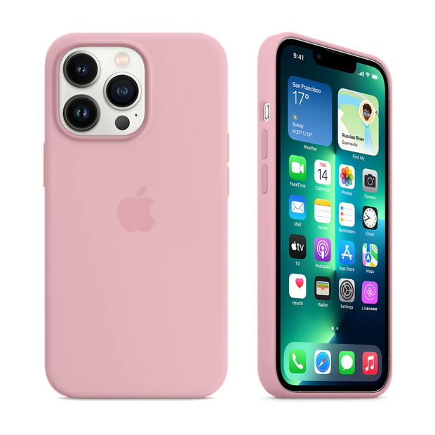 Liquid Silicone Phone Case All-Inclusive For Apple 13promax Protective Case iPhone12 Drop-resistant 11promax (Candy Pink)