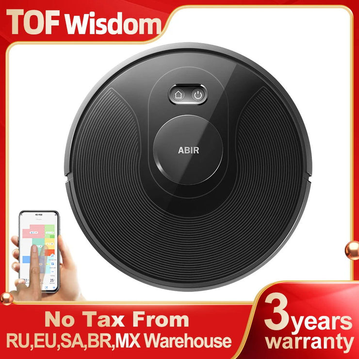 ABIR X8 Robot Vacuum Cleaner ,Laser System, Multiple Floors Maps, Zone Cleaning,Restricted Area Setting for Home Carpet Cleaning - Follow yourDream