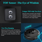 ABIR X8 Robot Vacuum Cleaner ,Laser System, Multiple Floors Maps, Zone Cleaning,Restricted Area Setting for Home Carpet Cleaning - Follow yourDream