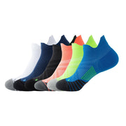 Professional sports socks for men and women, shallow socks for fitness and running, towel bottom, anti slip and wear-resistant sports boat socks