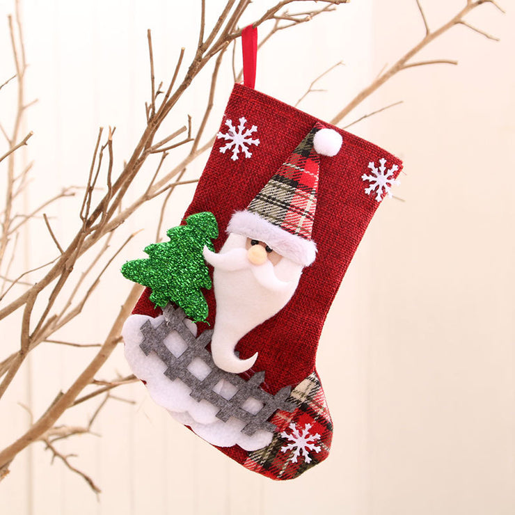 Santa Claus Christmas decorations Socks Christmas gift bags