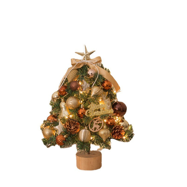 Christmas Tree Small Tree Christmas Decorations Mini Set with Tree Lights Christmas Tree Ornament