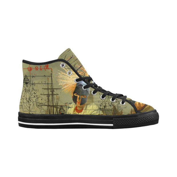 AT THE HARBOUR Men's All Over Print Canvas Sneakers - Follow yourDream