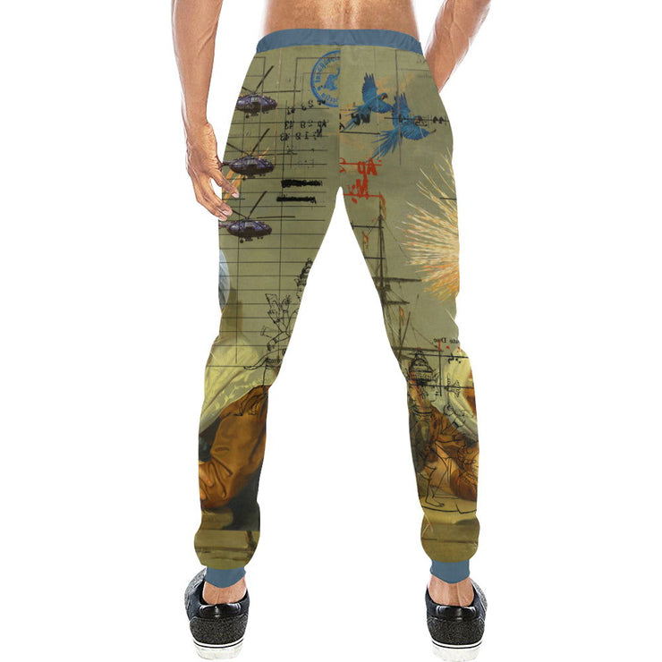 AT THE HARBOUR Men's All Over Print Sweatpants - Follow yourDream