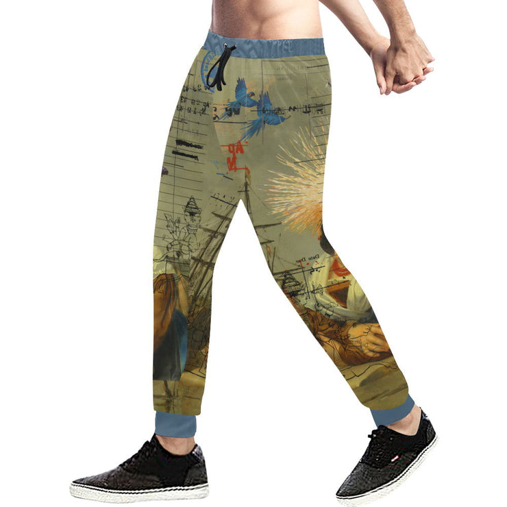 AT THE HARBOUR Men's All Over Print Sweatpants - Follow yourDream