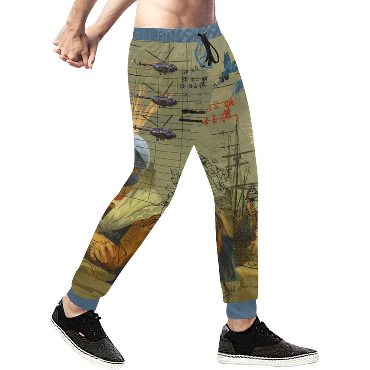 AT THE HARBOUR Men's All Over Print Sweatpants - Follow yourDream