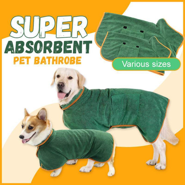 Absorbent Pet Bathrobe With Waist-wrapped Microfiber - Follow yourDream