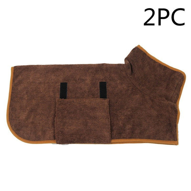Absorbent Pet Bathrobe With Waist-wrapped Microfiber - Follow yourDream