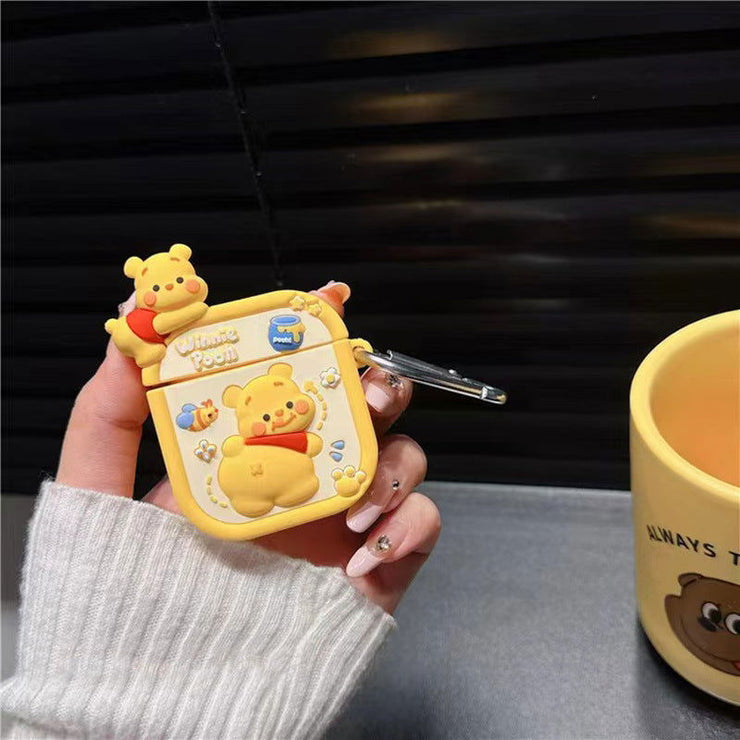 AirPods 5th generation silicone wireless Bluetooth earphone protective case suitable for Apple Pro 2nd generation cute box - Follow yourDream